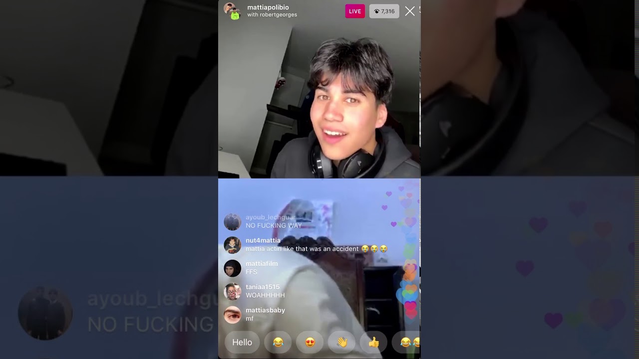 Mattia shows video of Roshaun kissing a girl ON ACCIDENT | mattia's live 12/25/19