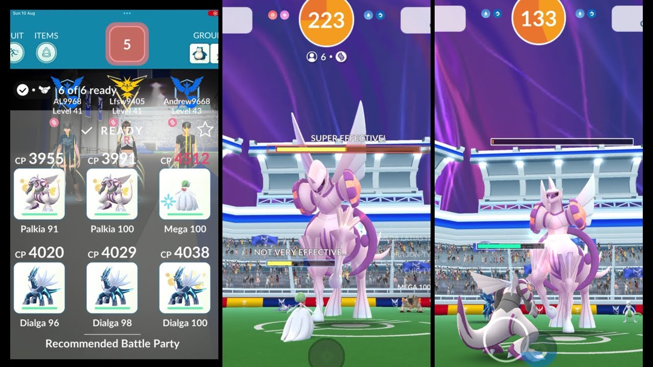 Origin Palkia Raid Day with 6 Trainers, need to Rejoin