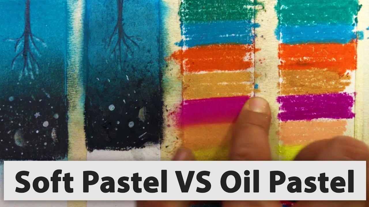 Oil Pastel vs Soft Pastel | Blending Techniuqe of Soft Pastel and Oil Pastel