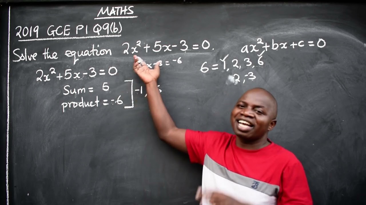MATHS  2019 GCE P1 Q9B