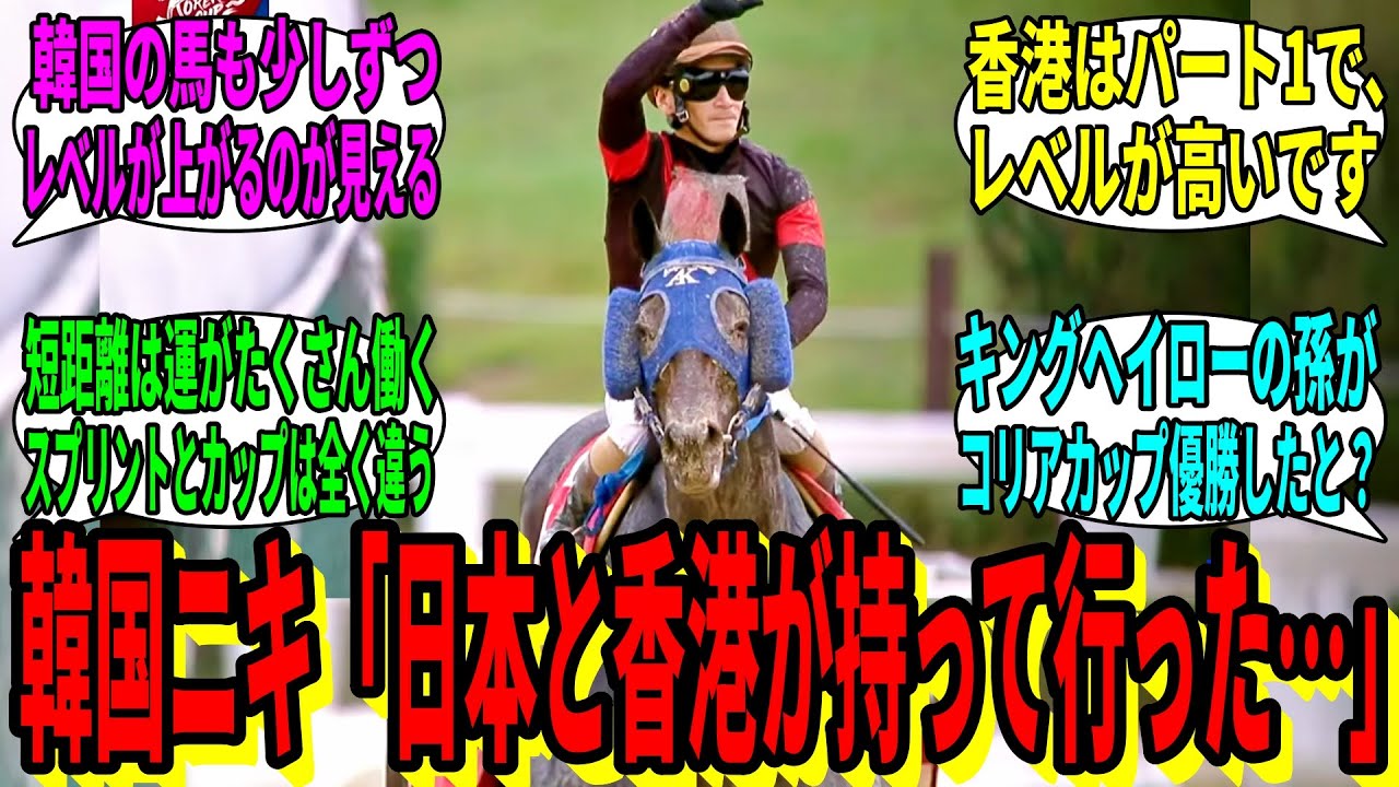 【競馬の反応集】「今年のコリアカップに対する韓国競馬民の反応」に対する視聴者の反応集