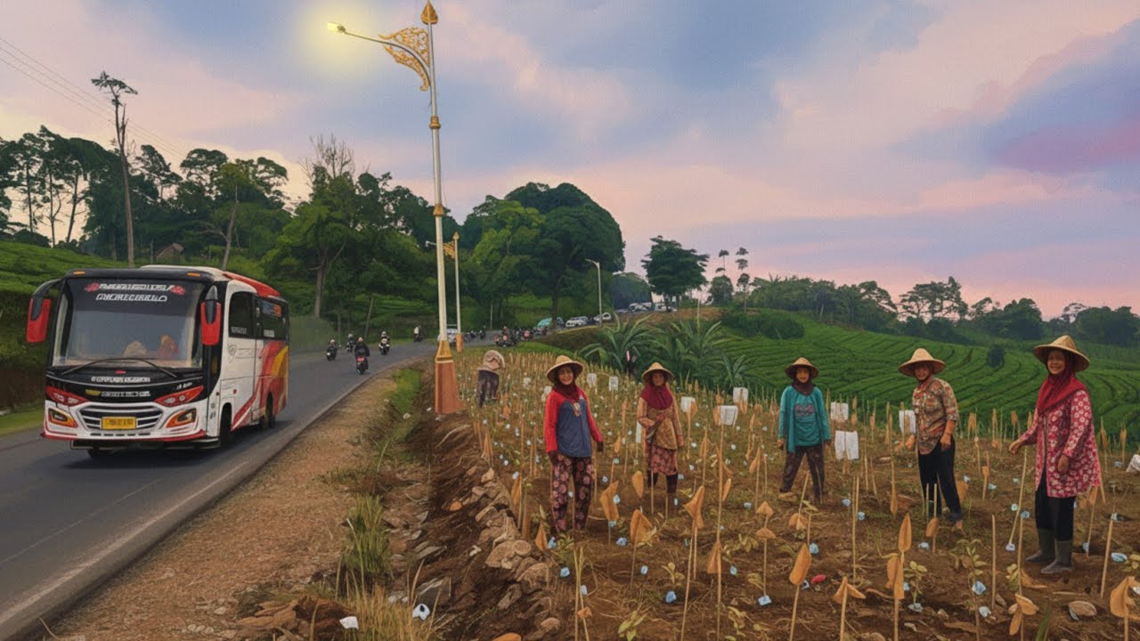 Tukang Jualan Dijalan Ciater Diganti Bibit Tanaman Teh,,Ditertibkan sudah Gak Kelihatan Lagi.. 