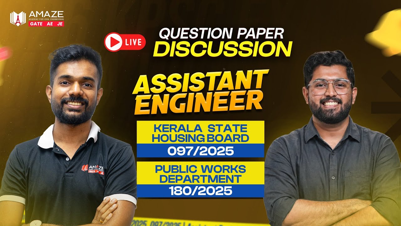 🔥LIVE | PWD AE & KSHB AE QUESTION DISCUSSION & ANALYSIS | CAT NO: 180/2025, 097/2025 | AMAZE