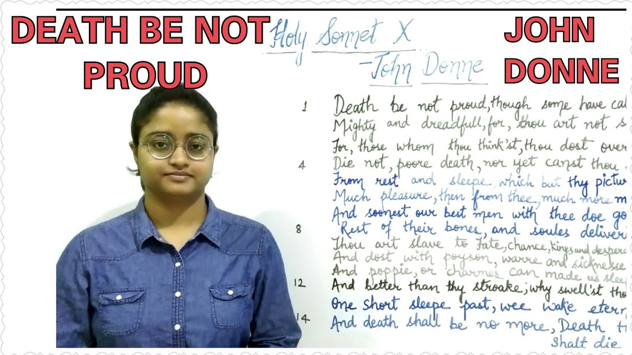 Holy sonnet 10 by John Donne || Death be not proud ||