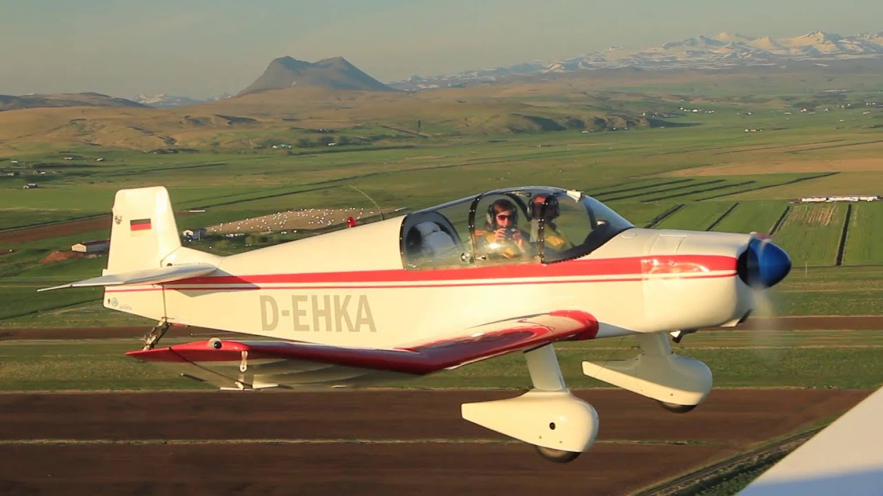 Pilots from Germany flying a Jodel in Iceland