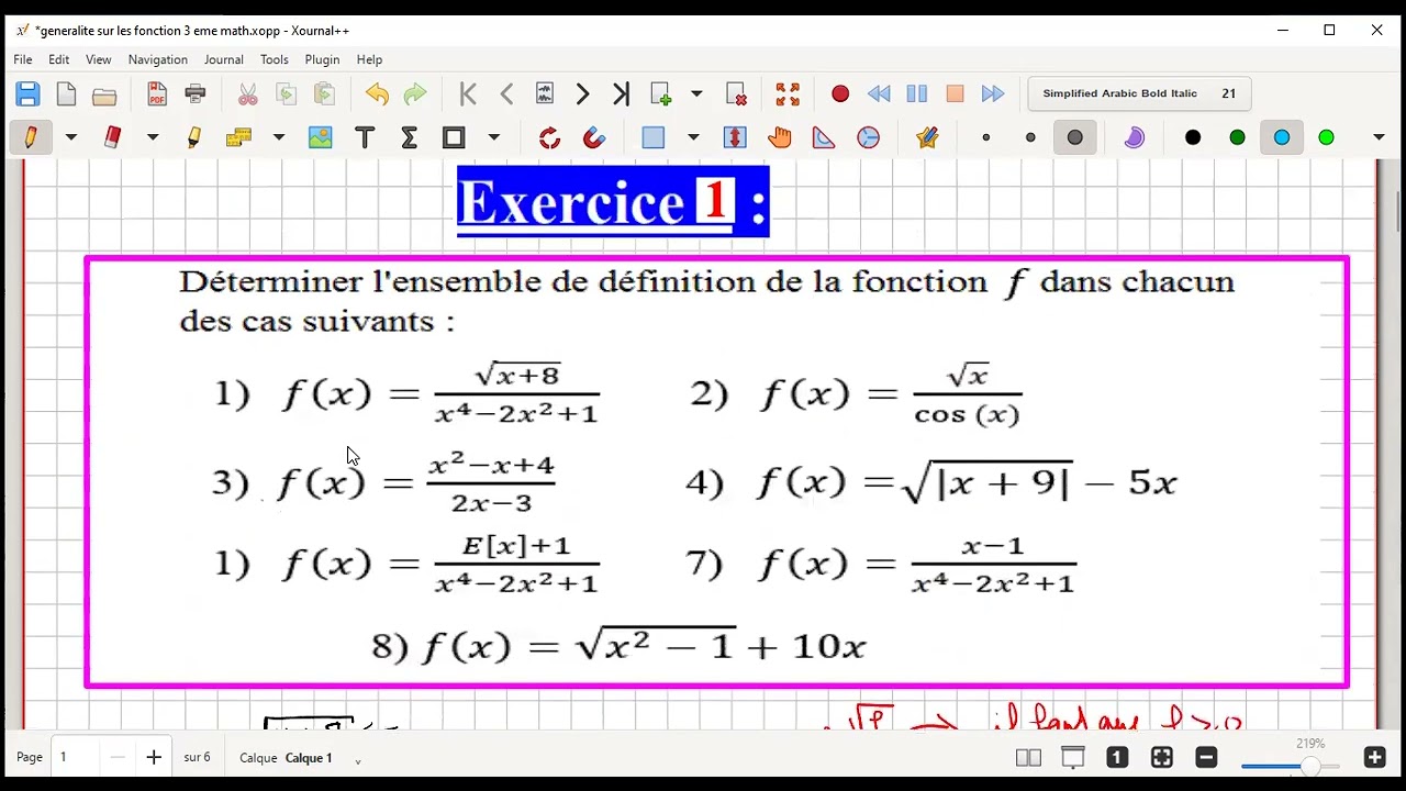 GENERALITE SUR LES FONCTIONS 3 EME MATH