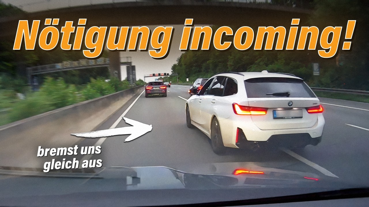 D&uuml;mmste Fahrerflucht ever, BMW zieht durch und gest&ouml;rter Motorradfahrer! | #GERMAN #DASHCAM | #380