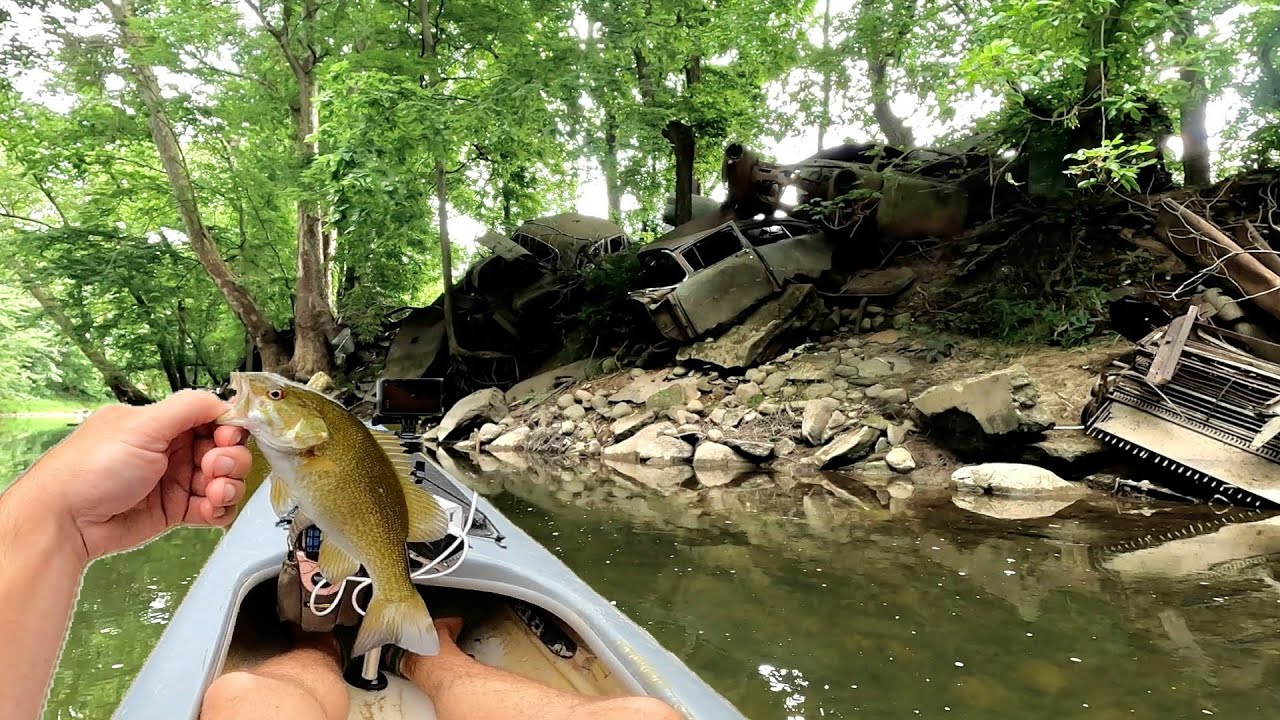 Fishing a Classic Car Graveyard