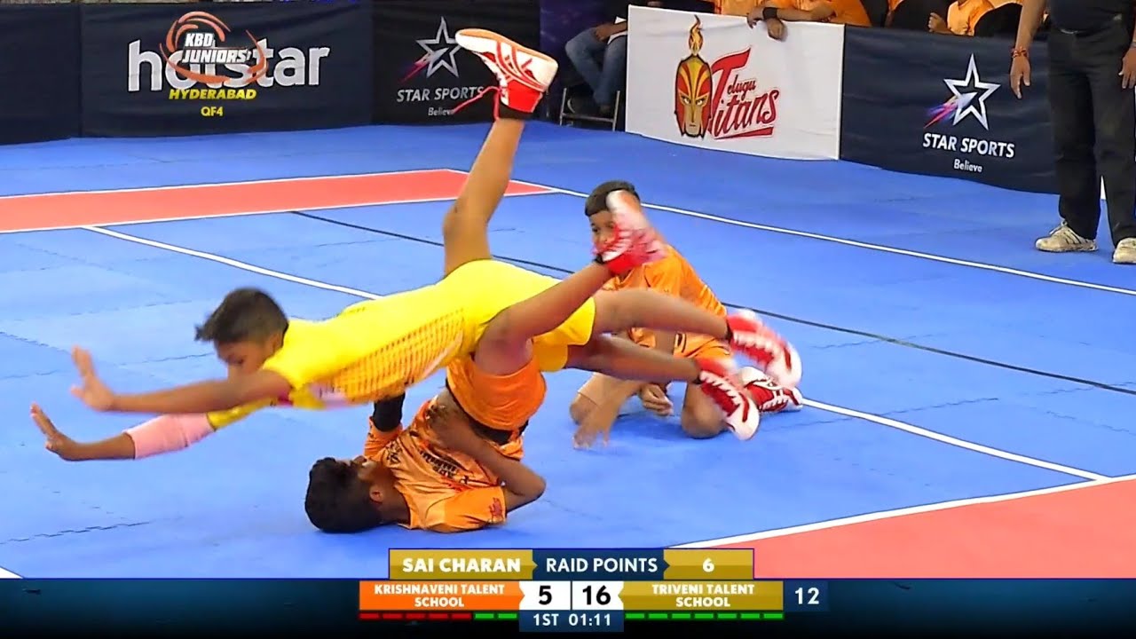 Krishna Veni School vs Triveni Talent School QF4 Kabaddi Match Highlights | KBD Juniors Hyderabad