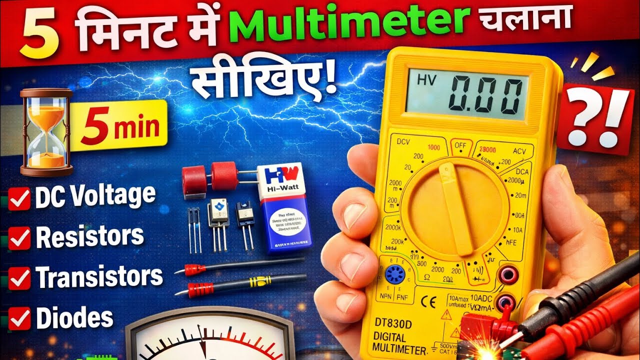 Digital Multimeter Use in Hindi. Multimeter Use कैसे करते हैं? #multimeter #digital