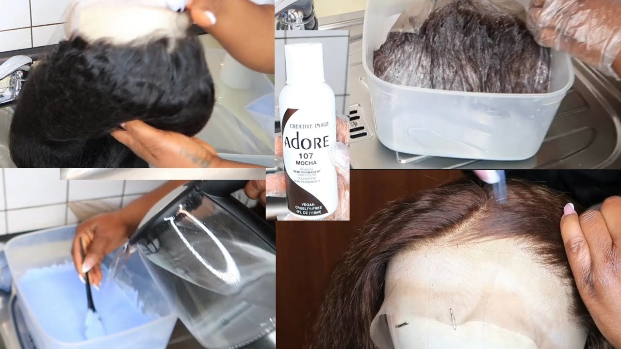 How To: Bleach A Full Wig To Brown Color Easiest Way BEGINNER FRIENDLY