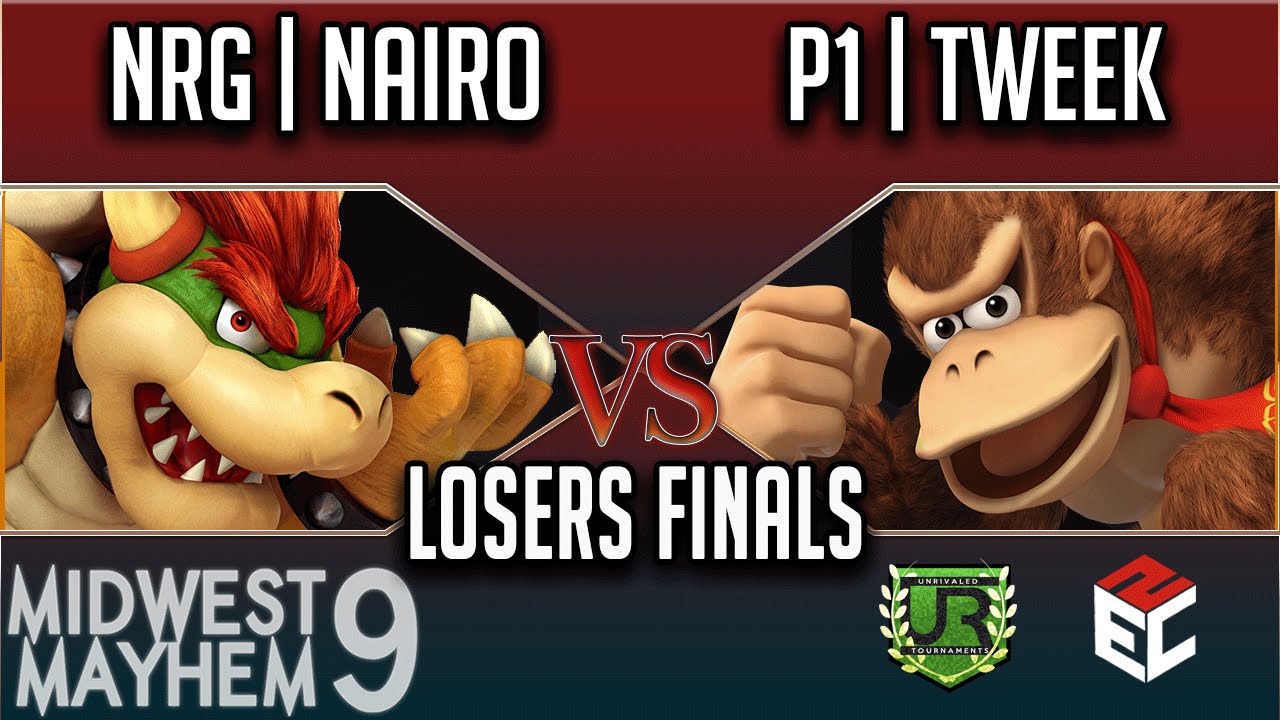 Midwest Mayhem 9 LOSERS FINALS - NRG | Nairo (Bowser, ZSS) vs P1 | Tweek (Donkey Kong, Cloud)