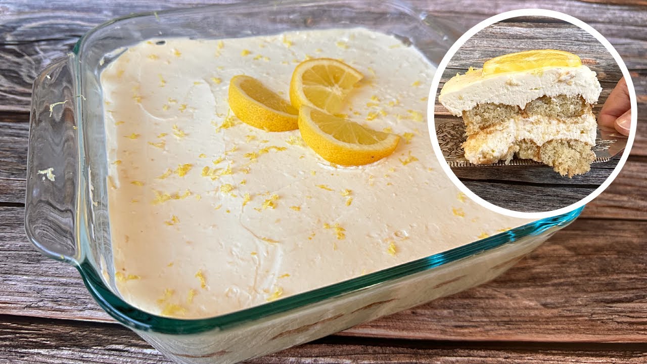 Tiramisú de Limón Fácil ¡Sin Horno! Delicioso Postre de Limón