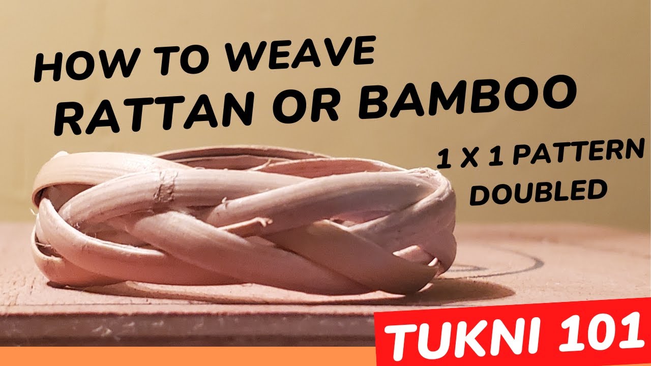 Rattan weaving | How to weave 1x1 pattern doubled | Tukni 101: I-nul-u-li-la doubled | Kulen