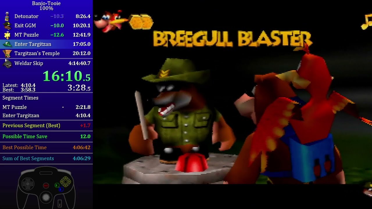 [Former WR] Banjo-Tooie 100% Speedrun in 4:13:14 (RTA)