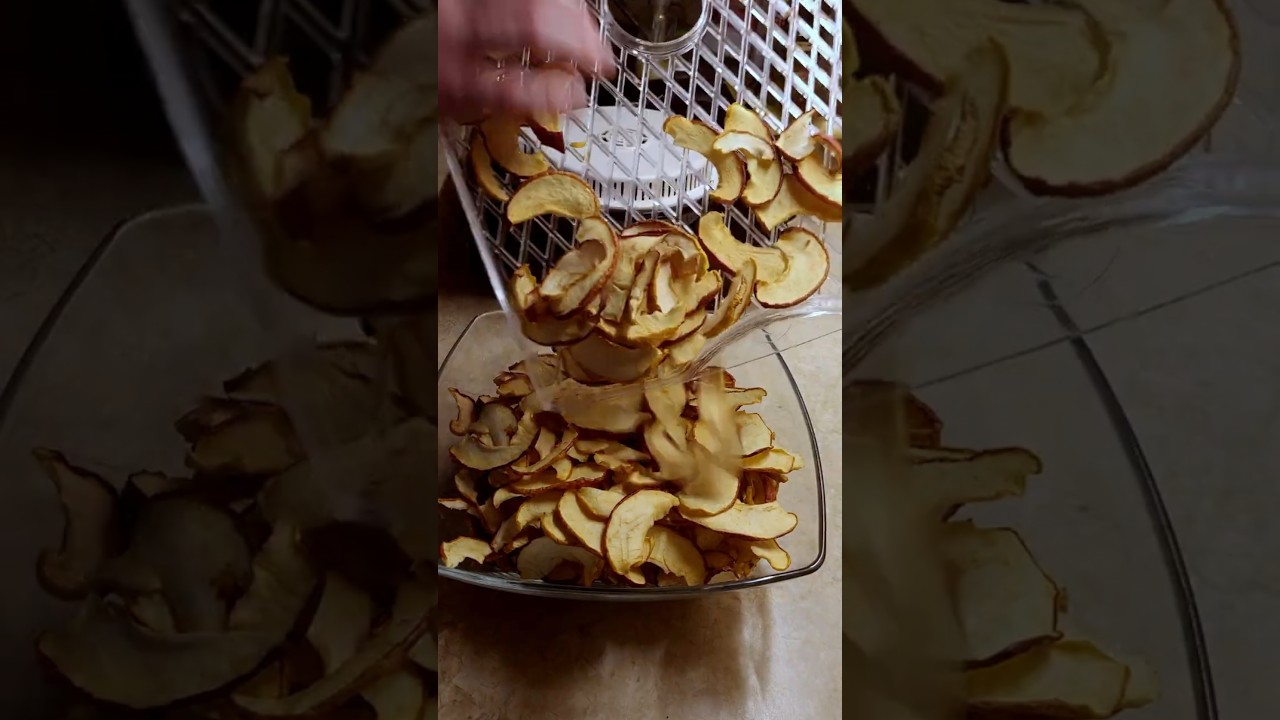 Как приготовить сушеные яблоки в домашних условиях! #schorts