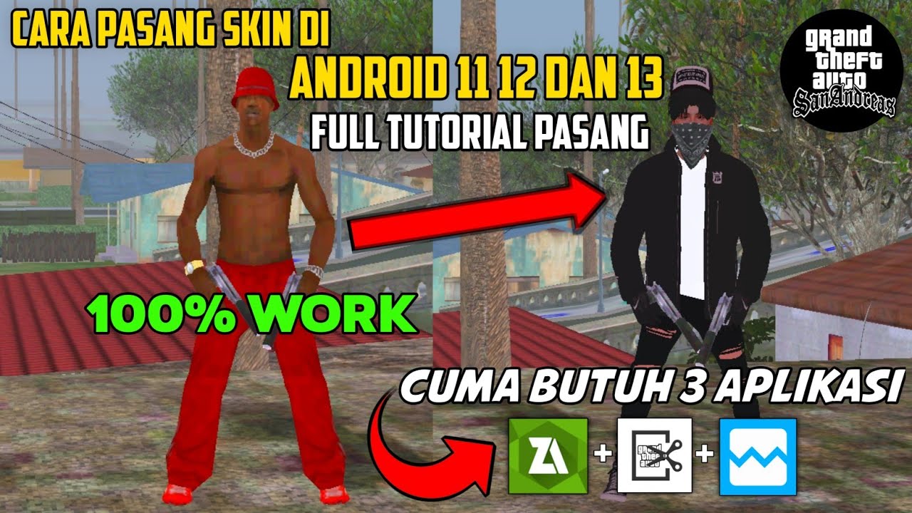 Tutorial Cara Pasang Skin di GTA SA Android 11, 12, dan 13 Terbaru Dijamin 100% Berhasil!!