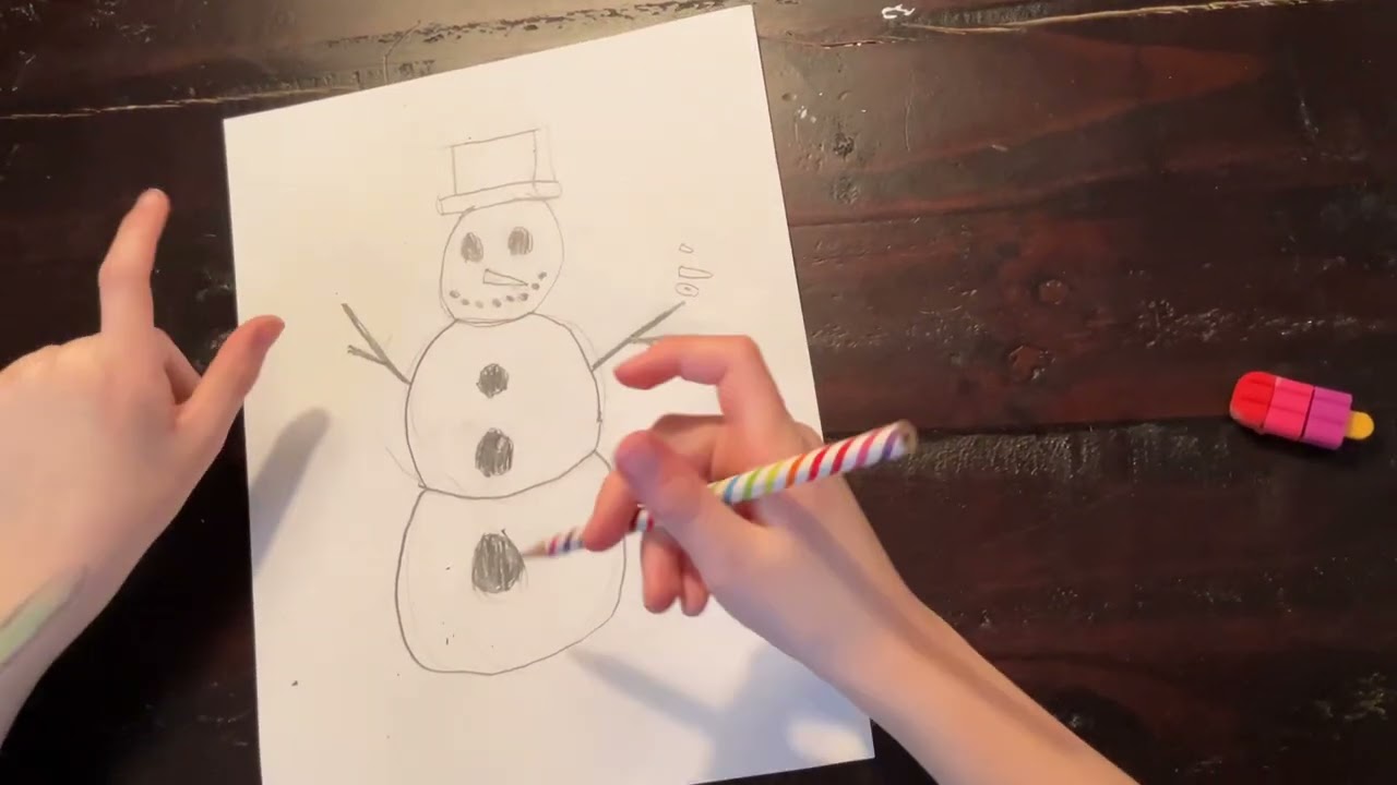 How to draw a snowman