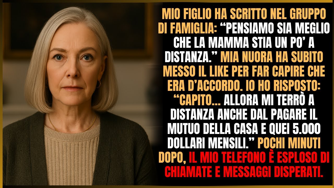 Mio figlio voleva liberarsi di me… Ma poche ore dopo, hanno capito il prezzo della mia assenza.