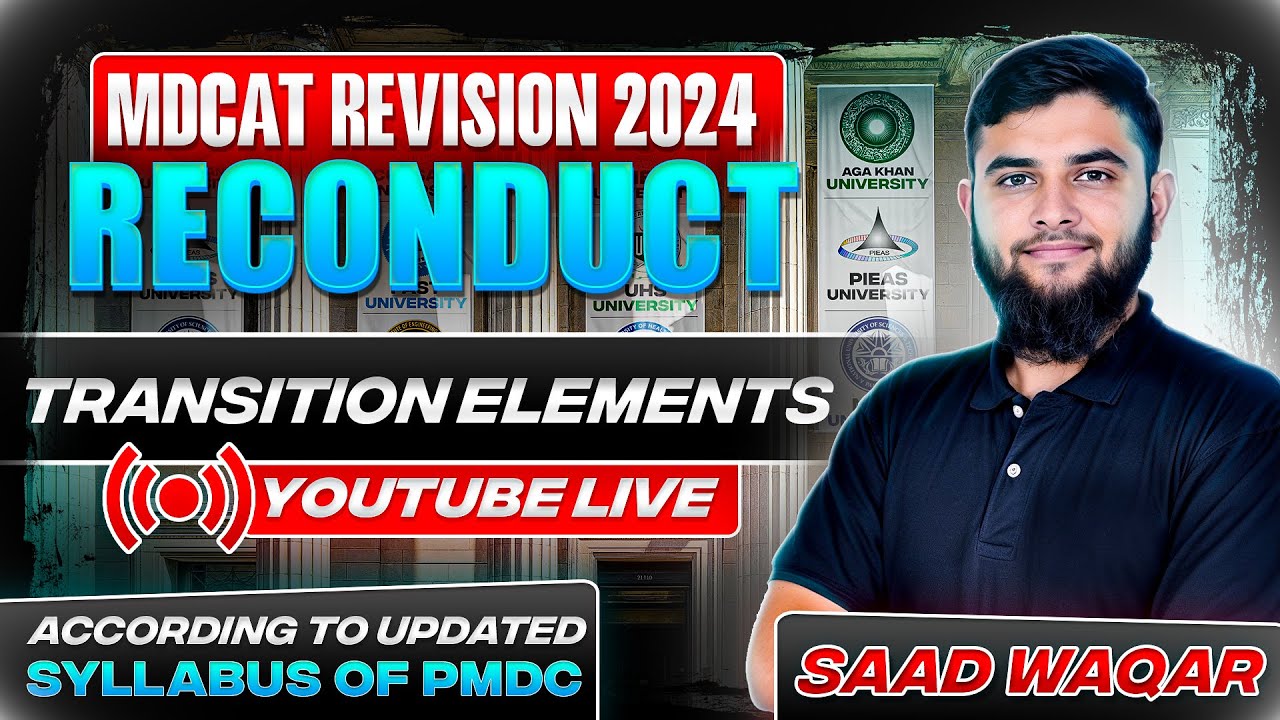 MDCAT Reconduct 2024 | Transition Elements | Revision Classes | Sindh | SZABMU | Chemistry