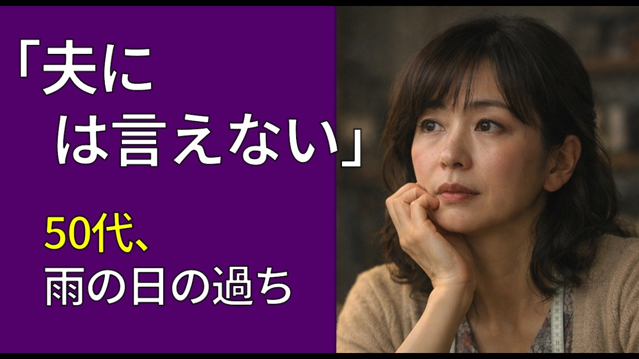 【実話朗読】夫には言えない   50代、 雨の日の過ち ｜ 大人の朗読