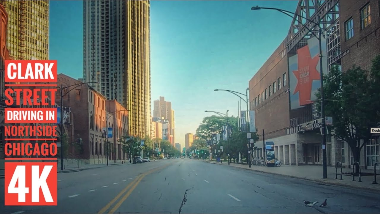 Clark Street Driving in Northside Chicago 4K Streets of the Americas