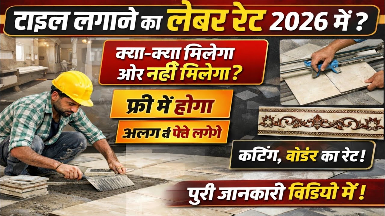 Tile Fitting Labour Rate 2026 | टाइल लगाने का नया रेट और क्या-क्या Include / Exclude होता है