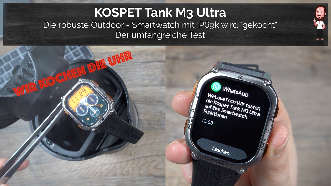 KOSPET Tank M3 Ultra | Die robuste Outdoor Smartwatch nach 
