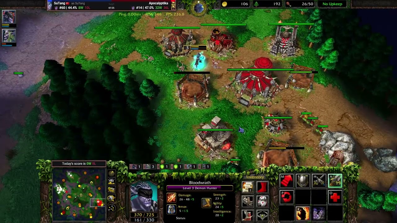 【幻灯片卡顿到几度要掉线的印度主机 到位的战术执行】Warcraft III 1v1 vs 🇩🇪Orc MMR 1782 W3C 2.0.4 魔兽争霸III：重制版