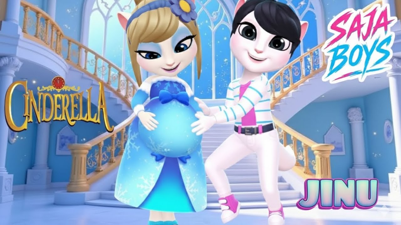 ✨👑 My Talking Angela 2 | Pregnant Cinderella 💙 With JINU 💫 New Update Cosplay Makeover 👗✨