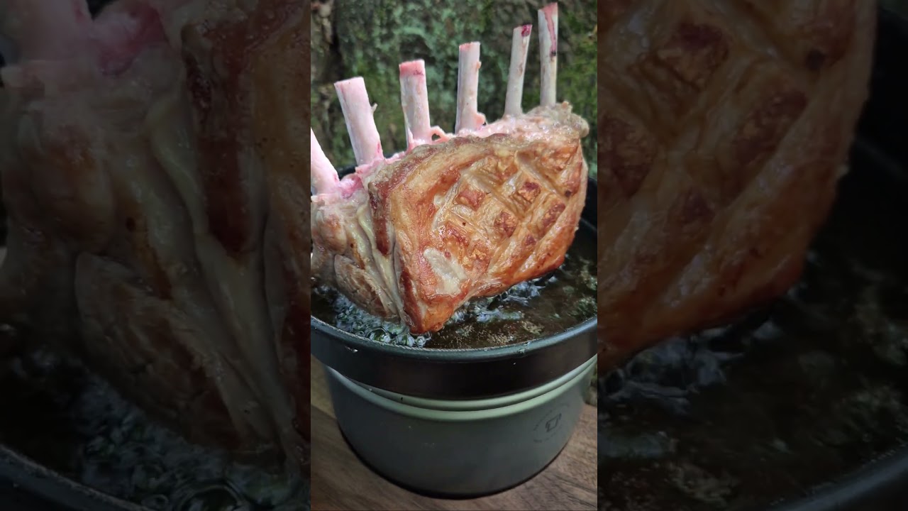 Rack of lamb cooked on a Trangia 27. #trangia #trangia_moment #trangiastove #camping #campingfood
