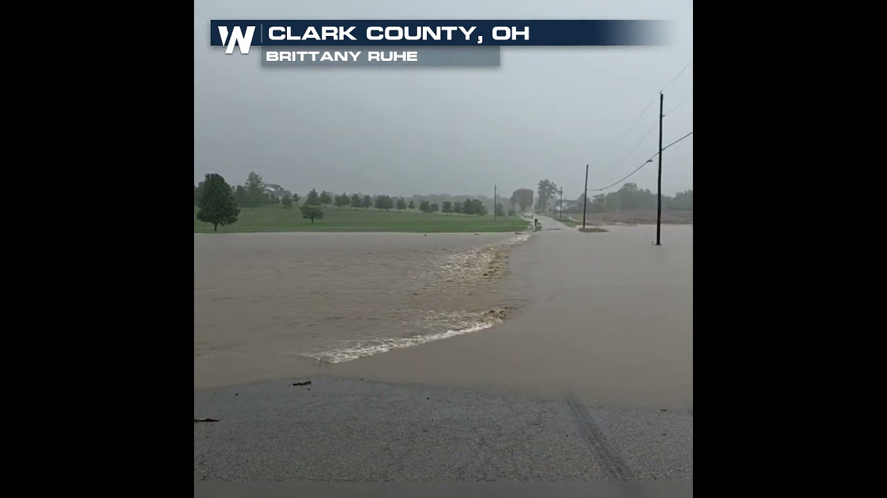 Heavy rain inundates Clark County, OH Wednesday