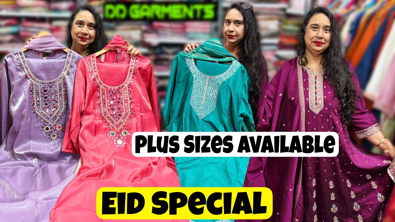 Stunning Cotton & PartyWear Suits, Anarkali Gowns With Mirror Work, Cord Sets at DD Garments.