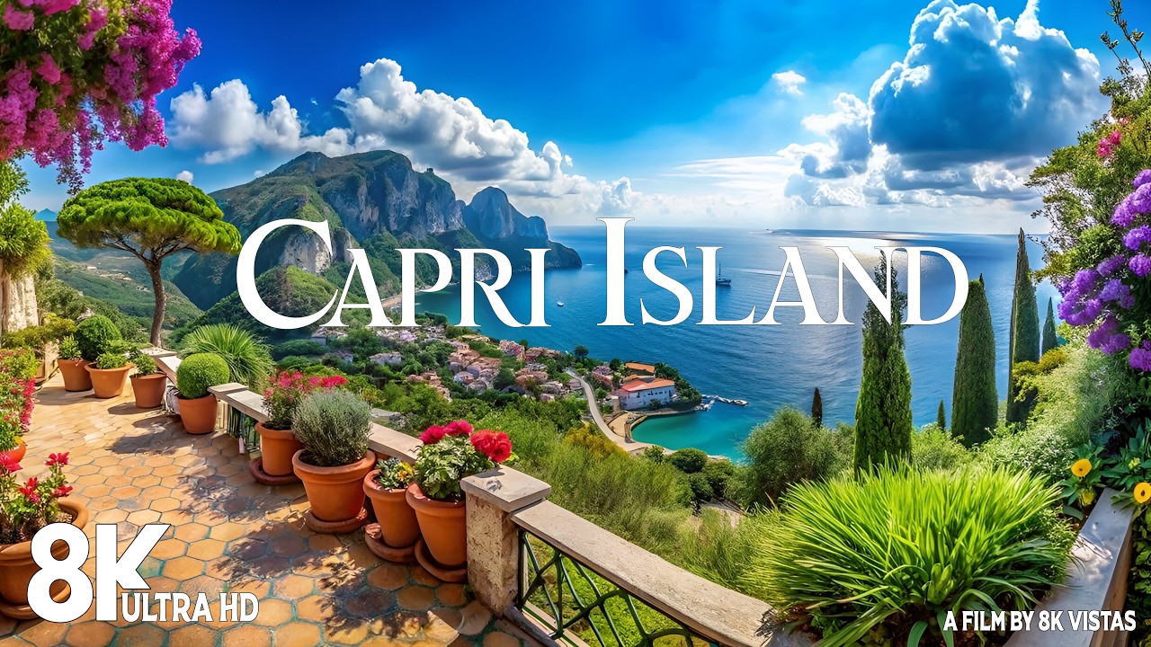 Capri Island Italy in 4K HDR &ndash; Stunning Cinematic Drone Footage with Relaxing Music | 8K Vistas