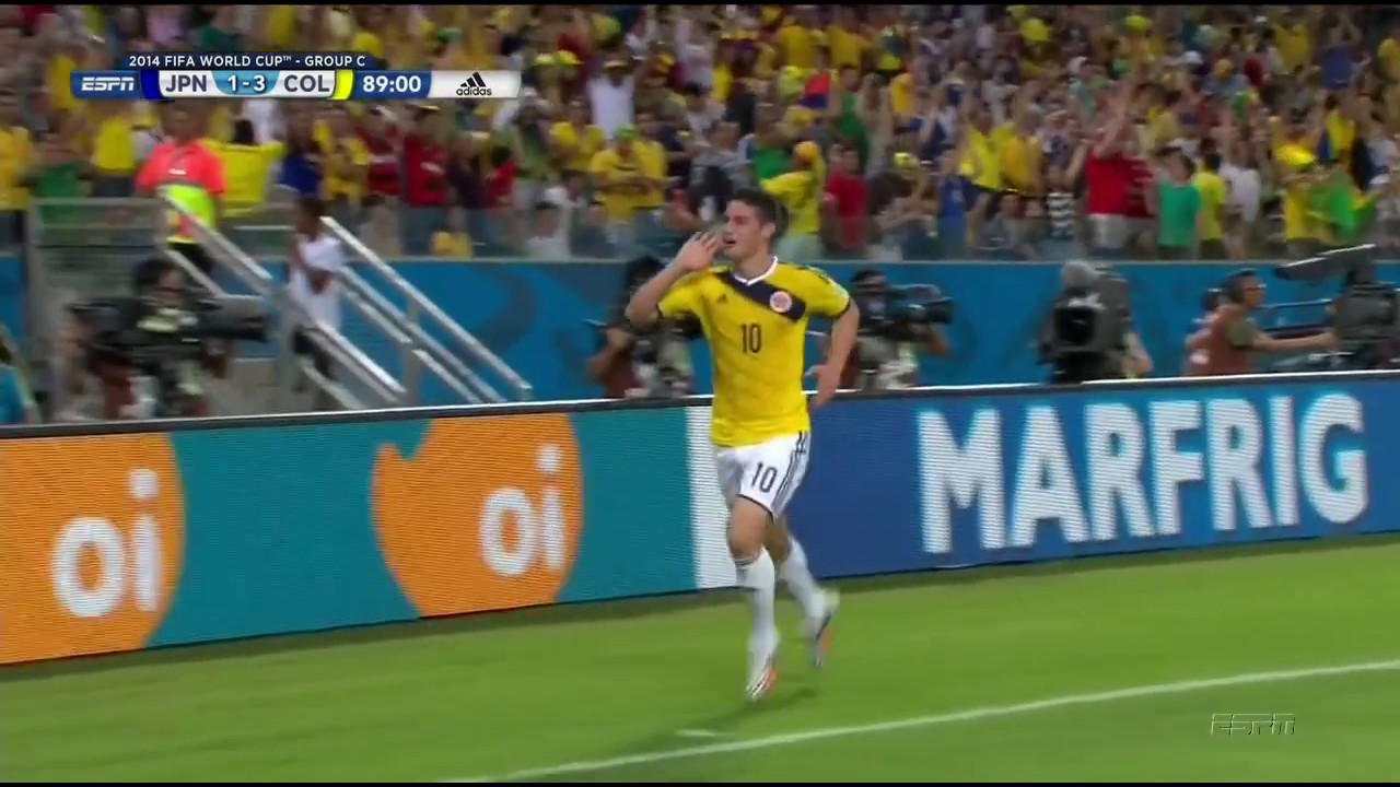 GOL de Colombia James RODRIGUEZ 90'+ Japon