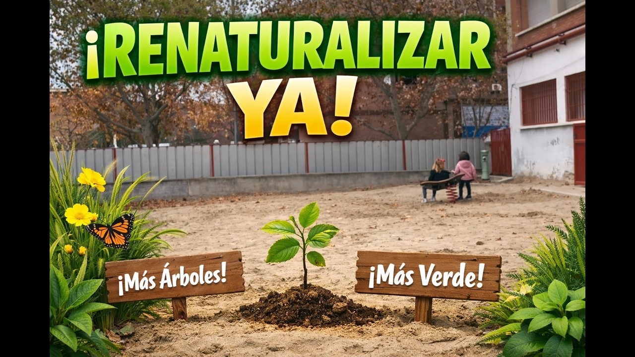 Las familias del CEIP Perú piden al Ayuntamiento de Madrid ‘renaturalizar’ su patio este verano