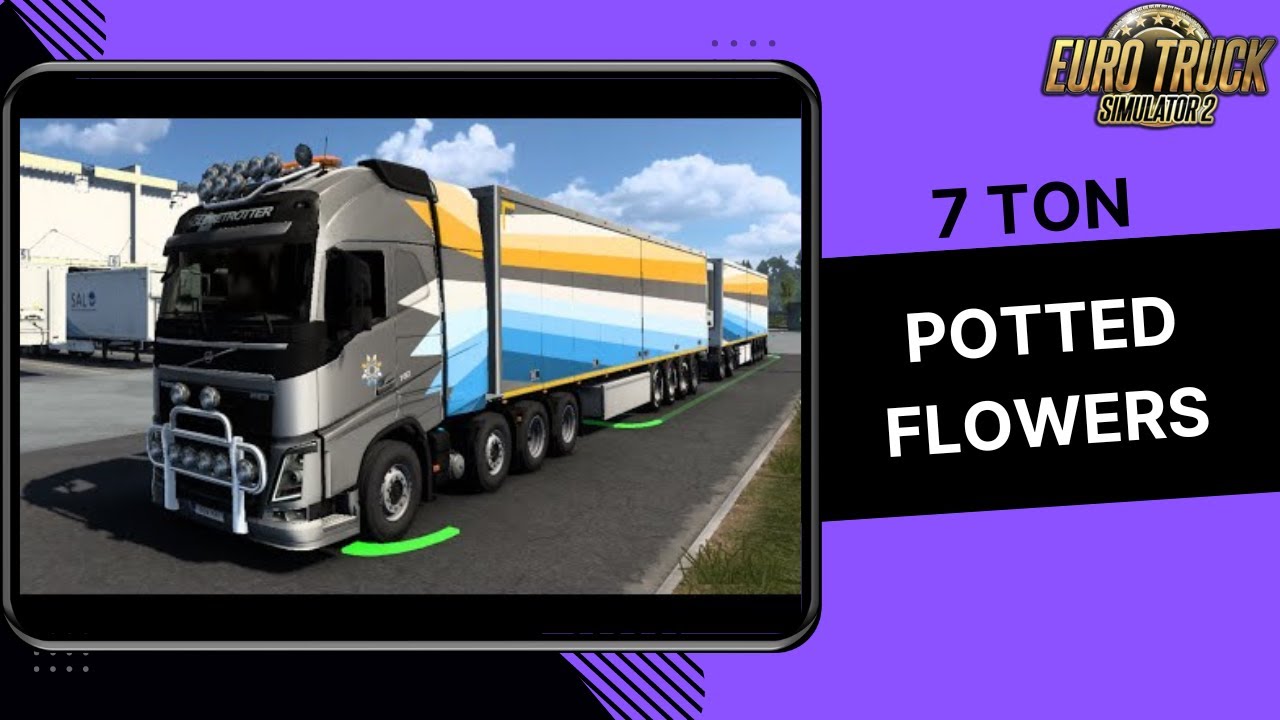 7 Ton Potted Flowers Delivery | Euro Truck Simulator 2 | Kouvola (FI) to Naantali (FI) -