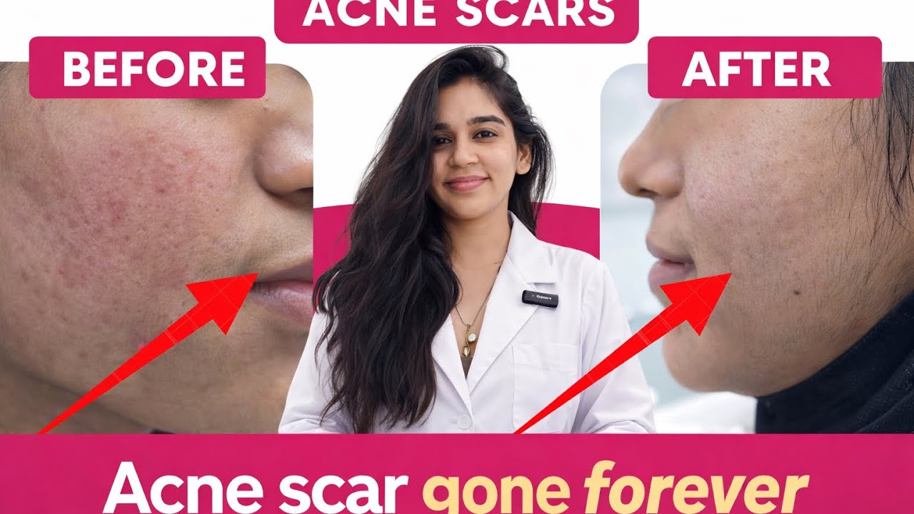 Acne Scars Results | scars before after | laser for face scars 