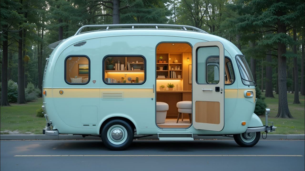 2025 Mint Green Electric Tricycle RV Camper 🚐⚡ Futuristic Micro RV Review | Price & Features