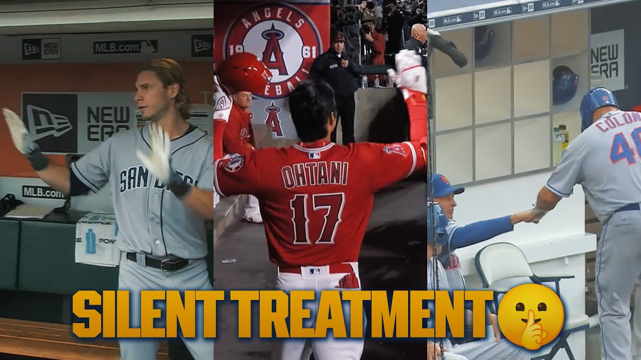 No love?! 🤣 MLB hitters receive the silent treatment after hitting home runs! 🤫