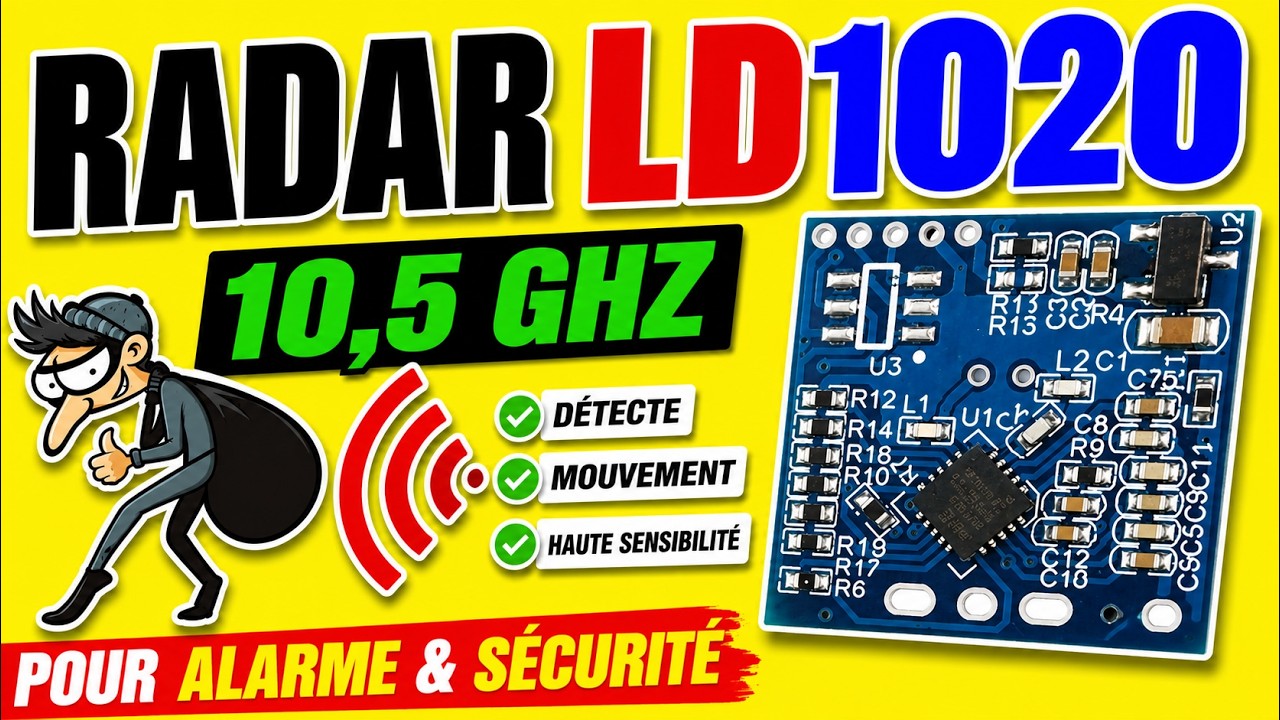 Radar Doppler capteur de mouvement Ld1020 électronique pour alarme