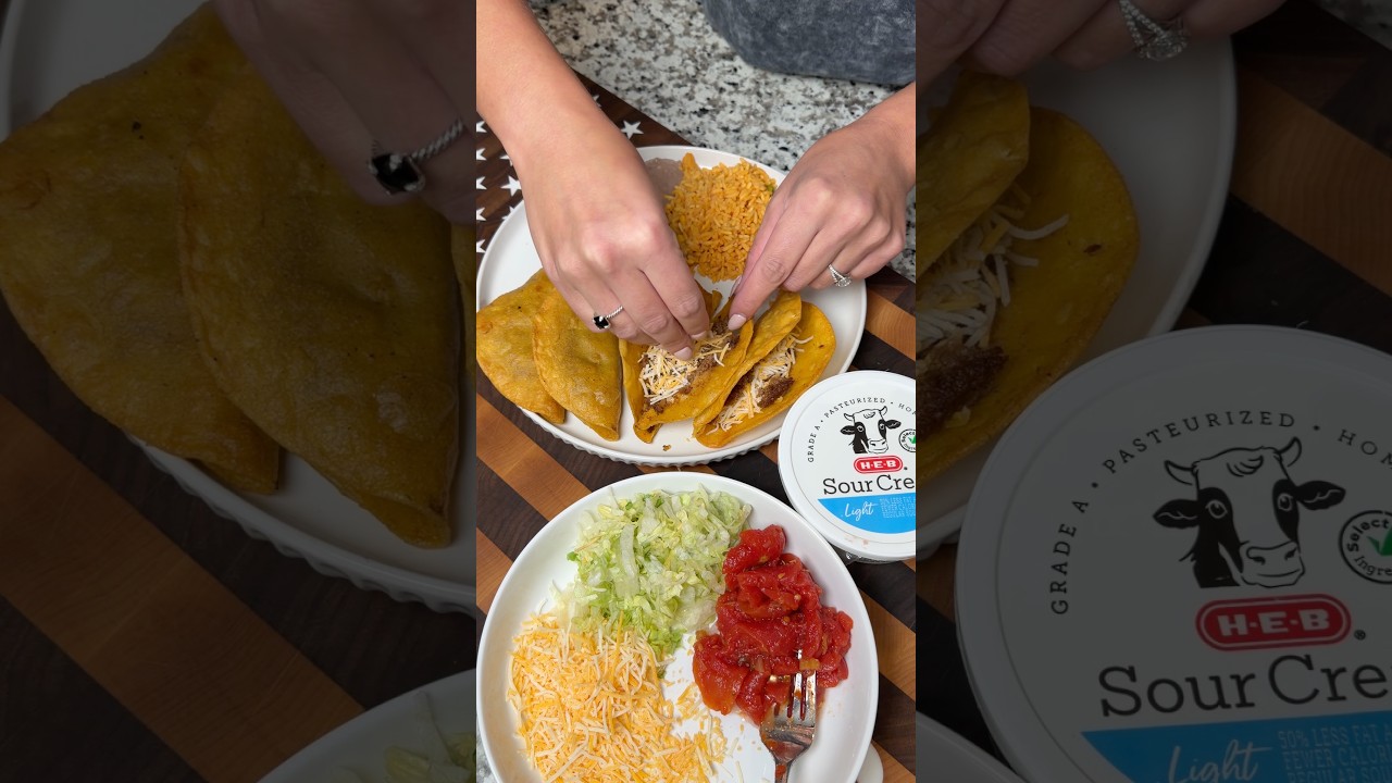 Мои ЛЮБИМЫЕ хрустящие тако 🌮 (прямо как папа делал!) #texmex #tacos #dinnerideas