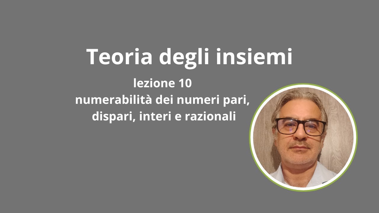 Numerabilità dei numeri pari, dispari, interi e razionali