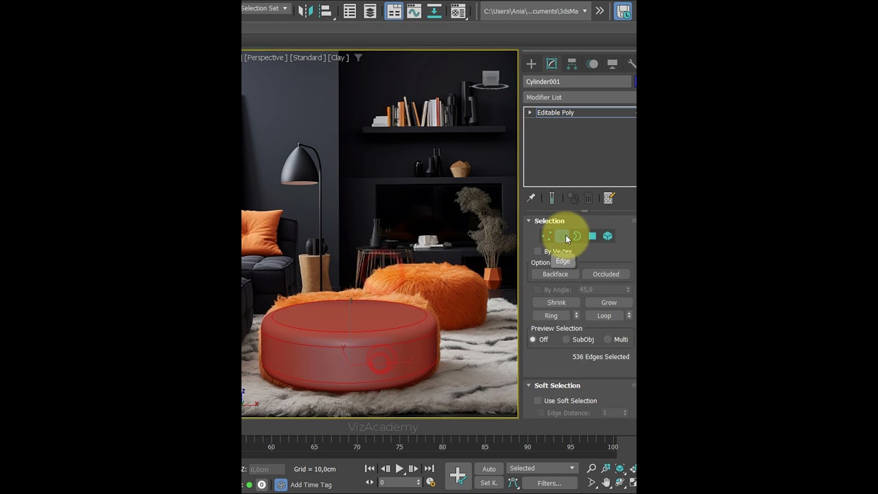 Create your own furry pouf model in 3ds MAX (Hair and Fur) #3dmodeling #3dsmax #tutorial