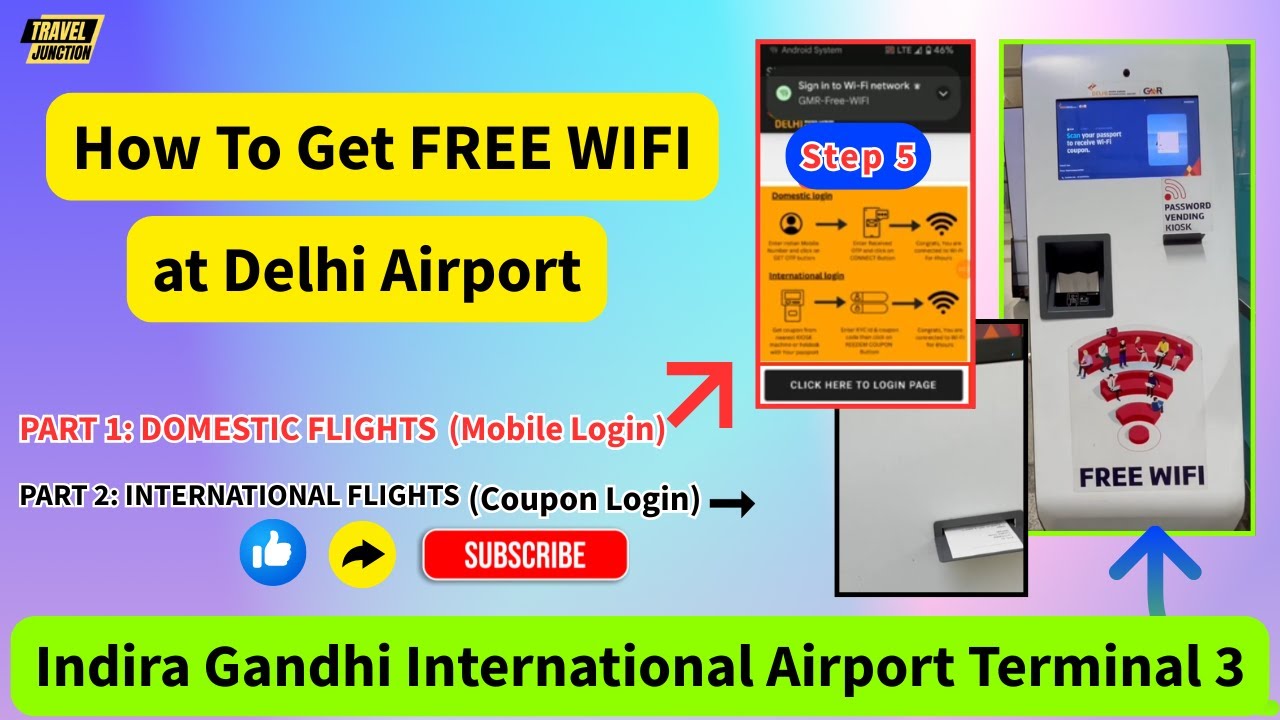 How To Get Free Wifi At Delhi Airport l Connect Free Wifi Terminal 3 Delhi International Airport