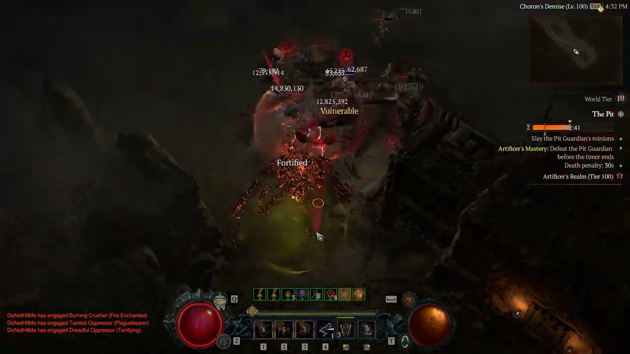 Diablo 4 Season 4 Thorns barb Showcase Pit tier 100 (non-holy bolt elixir)