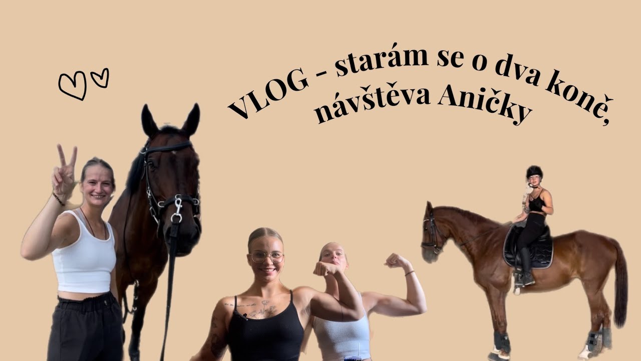 VLOG - starám se o dva koně, návštěva Aničky