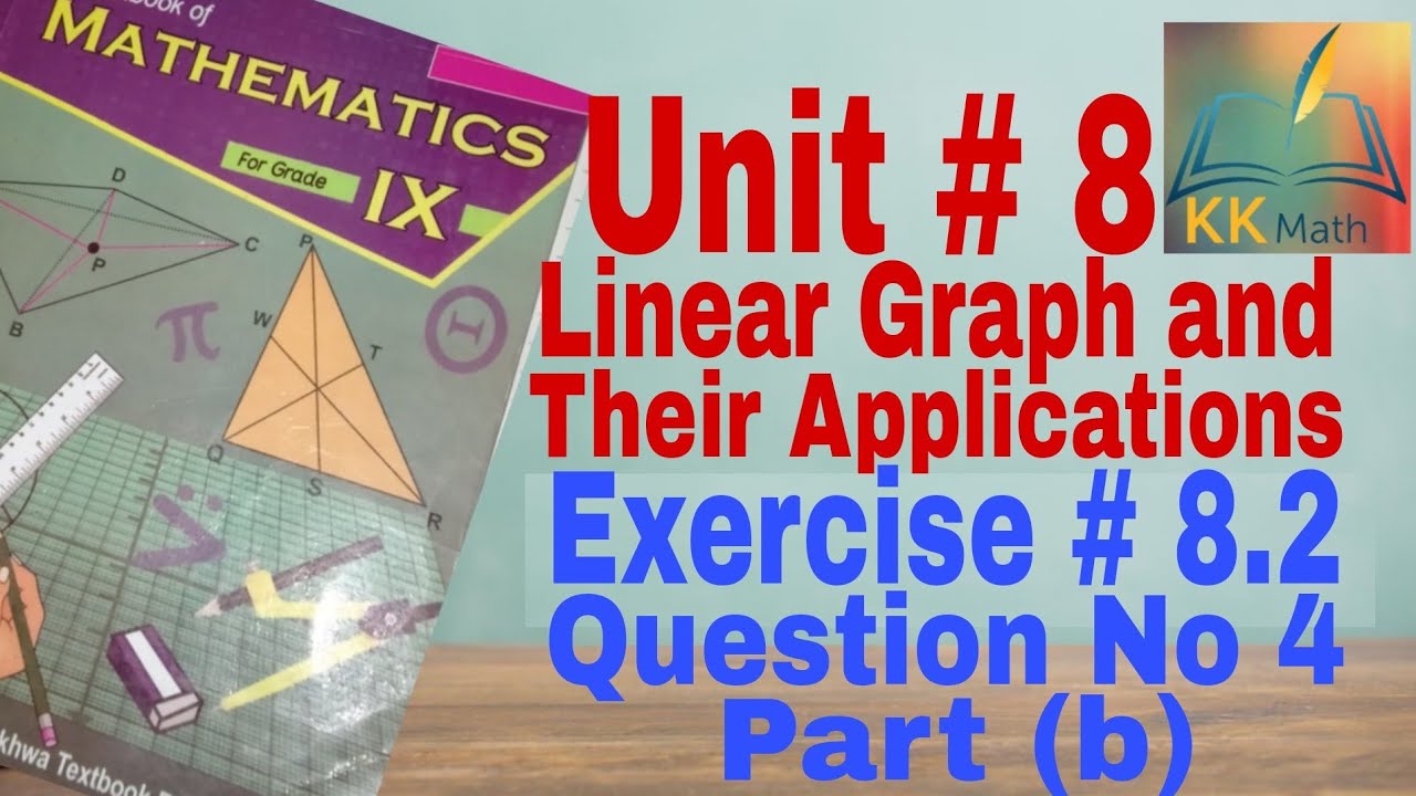 kpk board 9 class math unit 8 Linear Graph and applications Ex  8.2 Question No 4 part (b) @KK Maths