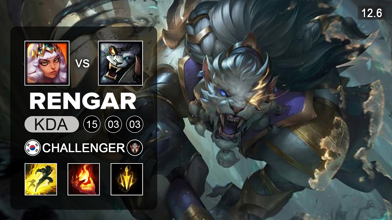 Rengar Top vs Qiyana - KR Challenger - Season 12 Patch 12.6