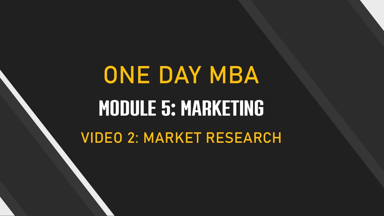 Module 5: V2: Market Research| الموديول الخامس: الفيديو الثاني: البحث التسويقي